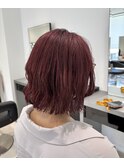 ボブアレンジ×ブロッサムピンク