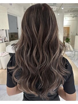 エヌプラスリタ 近鉄八尾(N+lita) ホワイトグレージュミニウルフデジタルパーマチェリーブラウン