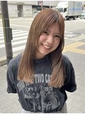 ベージュ＋レイヤーロング/山之内/enu烏丸/京都美容室