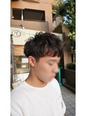 刈り上げショート×パーマ