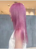 ハイトーンロングデザインカラー顔周りレイヤー_ba561792
