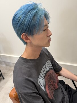 ユートゥイーズ 鎌倉(U too e's) 《U too e's鎌倉》透明感ターコイズブル/メンズダブルカラー