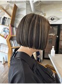 ハイライトカラー×ミニボブスタイル