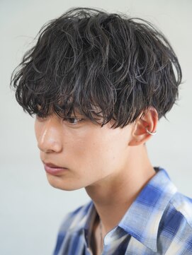 フィフス 渋谷(fifth) 渋谷ツイスパセンターパートシャドウパーマ無造作パーママッシュ