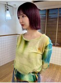 LAPENSEE 水野　ワインレッド　ボブ