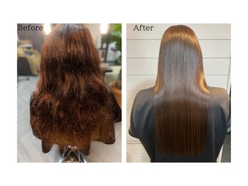 キャン 温品店(CAN)の写真/メテオ髪質改善×縮毛矯正で梅雨のまとまらない髪を解決!最高峰の艶髪へ◎