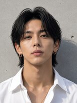オグジュアリー 表参道(aux.)&nbsp;毛流れハンサムショートセンターパートメンズ黒髪爽やか