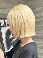 ヲタク 渋谷 代官山 恵比寿(wotaku.)&nbsp;ホワイトブロンド抜きっぱなしブロンドハイトーンブリーチボブ