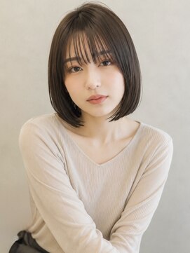オウル(Owll) *ブラウンベージュ大人可愛い顎下 2cm内巻きナチュラルボブ*