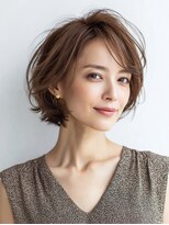 Heart's美人設計と白髪ぼかし専門店 青山表参道店 脱白髪染め/ショートヘア【ハーツ】&nbsp;白髪ぼかし脱白髪染め似合わせショートボブ40代50代60代
