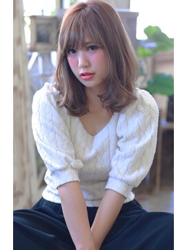 ラファンジュ ヘアー クレオ(Rohange hair Creo) 【Creo】愛されふわ揺れセミディ#フォギーベージュ#毛先パーマ