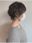 襟足に質感を、ショートパーマスタイル/ボブパーマ