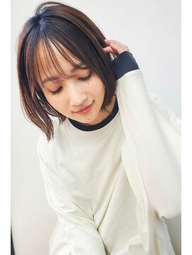 ガーデン オオタカノモリ(garden otakanomori) 抜け感前髪くびれレイヤーカット×似合わせカット外ハネボブ