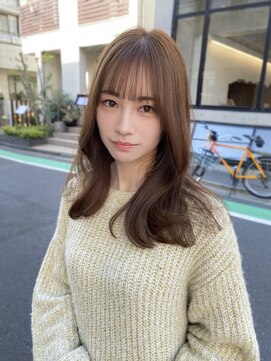 フリーラ 横浜(freera) 黒髪/グレーベージュ/レイヤーロング/前髪パーマ[横浜駅]