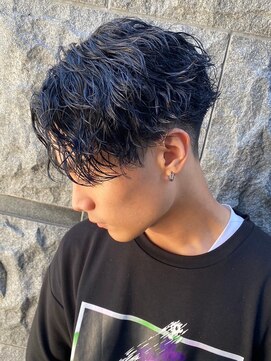 エルマーク 梅田(L-MARK) 波巻きパーマスパイラルパーマツイストスパイラルパーマメンズ