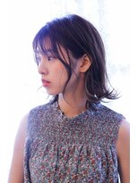 スパイス(SPICE) ダークグレージュセミロングシースルーバングフェイスレイヤー