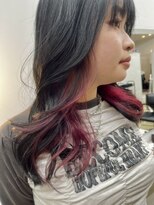 ネイビー(Navy)&nbsp;インナーカラーで『遊ぶ』#ベリーレッド