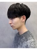 カルマパーマ/ベリーショート/ダークアッシュ/ニュアンスパーマ