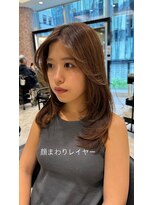 アピッシュ ギンザ(apish ginza)&nbsp;内巻きレイヤー/ワンカール/韓国レイヤー/ロングヘア/パーマ