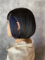 ブランカヘアー 刈谷(BLANCA HAIR)&nbsp;ネイビーブルーインナーところんボブ