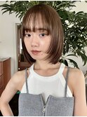 レイヤーボブ　フェイスレイヤー　切りっぱなしボブ