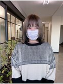 ブリーチ/コントラストカラー/ホワイトベージュ/大人レイヤー