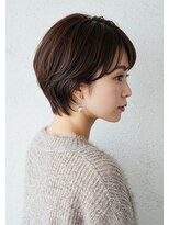 アントワープトーキョー(antwerp TOKYO)&nbsp;30代40代50代丸みショート髪質改善根元パーマオリーブベージュ