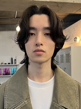 バイフィフス 原宿/表参道(by fifth) 韓国センターパートニュアンスパーマウルフマッシュツーブロック