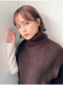 20代30代40代前下がりストレート　大人ボブリップライン