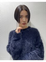 丸みショートシースルーバングくびれショートボブミニボブ