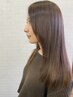 【HOSHI、フリー限定！サラッとツヤ髪】カット+縮毛矯正全体（ミディアム）