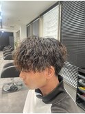 熊本メンズヘア　ツイスパ　無造作マッシュ