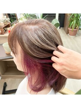 時わすれの森 ハイライトインナーカラー