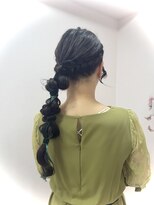 ルート(Ru-t)&nbsp;サイド編みおろし(リボン付き)