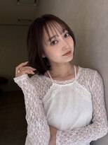 サンドイエナ 横浜店(sand yena)&nbsp;くびレイヤーボブルフネビージュ小顔ワンレンこなれミディ