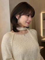 オムニス 表参道(Omnis) 大人可愛いくびれミディアムレイヤー韓国ヘア小顔顔周りレイヤー