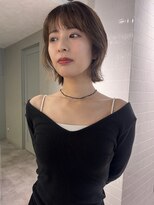 ベイルーム(BAYROOM by HONEY omotesando)&nbsp;くびれボブ／顔周りレイヤー/ミルクティーブラウン