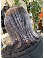 桃の木 ヘアー(桃の木 hair)&nbsp;ホワイトグレージュバレイヤージュ