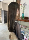 ロング オリーブ ベージュ 髪質改善 似合わせ 担当阿知波