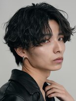フィフス 大分(fifth)&nbsp;大分シャドウパーマメンズカットラウンドマッシュセンターパート