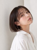 アース 宮崎昭栄店(EARTH) 王道ナチュラルボブ × 透け感ブラウン