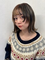 シエ バイ ケンジ 湘南台(sie by KENJE)&nbsp;ミルクティーブロンド/ダークブルー/デジタルパーマ/湘南台
