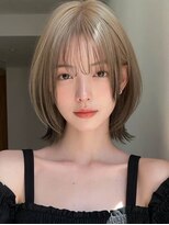 ロッソ 大橋店(Rosso) ベージュの軽やか外ハネボブ【大橋】