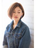 【GARDEN本木】パーソナルカラーのワンサイドなタンバルモリボブ