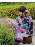 浴衣の着付けとヘアセット