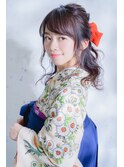 卒業式 ヘアセット ヘアアレンジ 向ケ丘遊園 登戸 着物ヘア