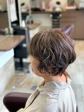 ピック ア ペア PICK-A-PAIR アシンメトリーボブ×パーマ×ハイライト★″