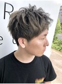 【ARCH 竹田】ツーブロックアップバンク アッシュグレー