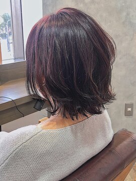 ローラン(ROULAND) 【ＲＯＵＬＡＮＤ坂本】ラベンダーベージュ×外ハネボブ