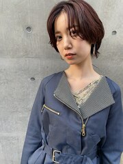 【心斎橋/あきら】前髪なしショート×ニュアンスパーマ